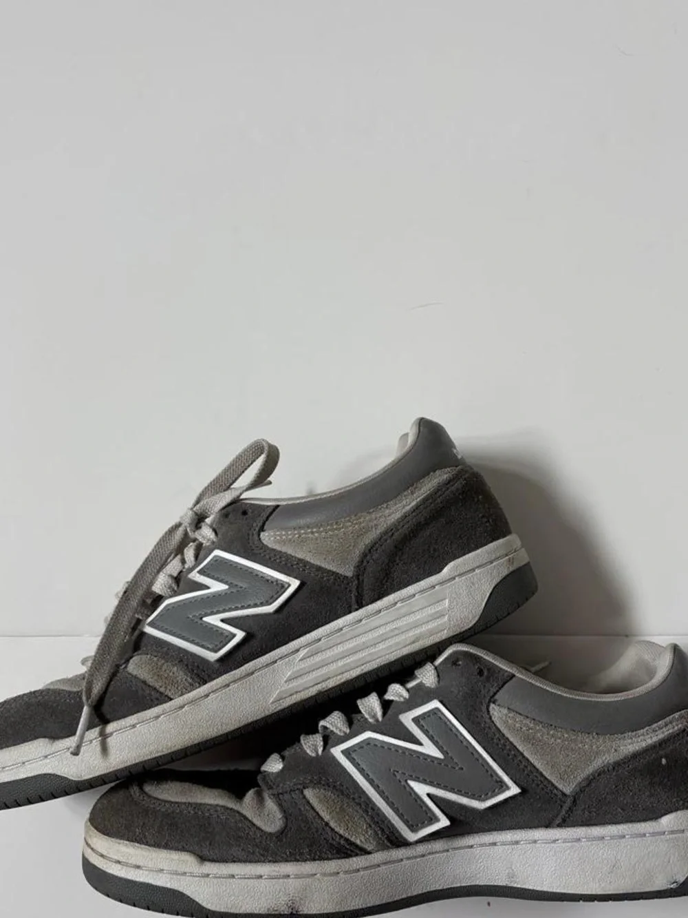 New Balance 480 Gray and Light Gray Suede Men's Sneakers